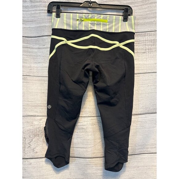 Lululemon Pace Crop Deauville Stripe Clear Mint - Picture 2 of 3